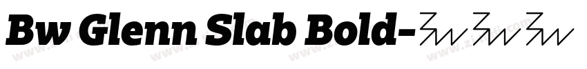Bw Glenn Slab Bold字体转换